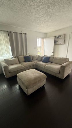 Two piece sectional with chaise