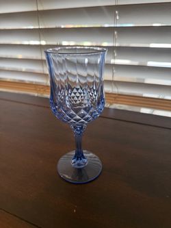 Blue Plastic Wine glasses