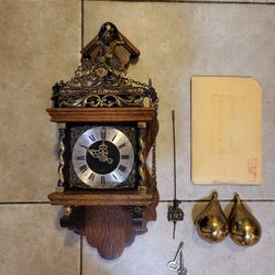 Zaanse Vintage Antique Warmink Dutch Wall Clock 8 day (Hermle WUBA Friesian Era)