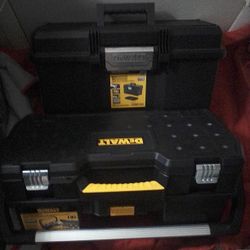 4 DeWalt Tool Boxes Assorted Sizes.