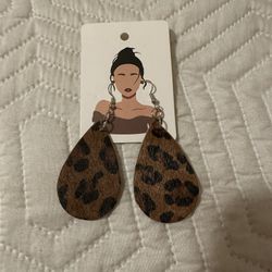 Leopard Print Earrings