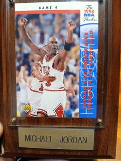 Michael Jordan 1993 NBA Finals Upper Deck Card Plaque