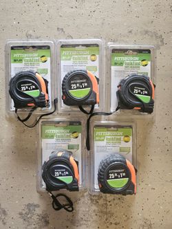 25' X 1" tape measure X 5