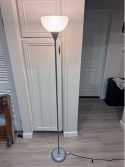 Modern Gray Torchiere Floor Lamp