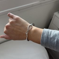 sterling silver infinity diamond bracelet 