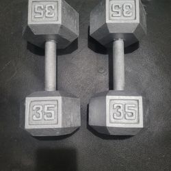 35lbs Dumbells  Weights 