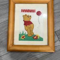 Winnie the Pooh Knitted Artwork