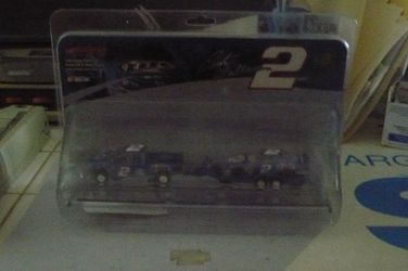 RUSTY WALLACE 1/64 TRUCK, TRAILER & CAR #2 MILLER LITE NEW