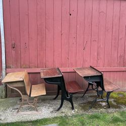 Antique School Desks