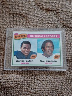 1976 Topps Oj Simpson Walter Payton