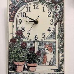 Ceramic Cat Clock