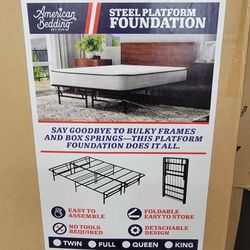 Folding Platform Bed Frame And Foundation Single Double 