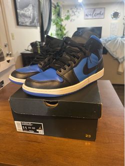 Jordan Air 1 Mid Black and Blue size 11 men’s