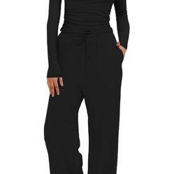 Darong Women's 2 Piece Sets Fall Outfits Long Sleeve Wide Leg Tracksuits Casual Lounge Set Matching Sets $25 Price Firm