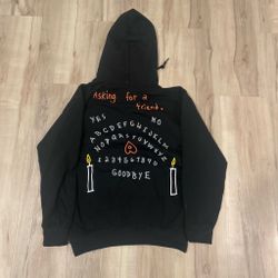 Black  Board Graphic Pullover Hoodie