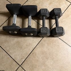Dumbbells weights 30lbs and 25lbs pair Firm Price 