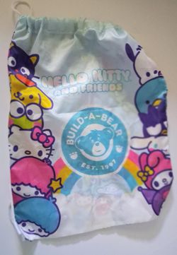 Hello kitty and friends build a bear drawstring carrier bag