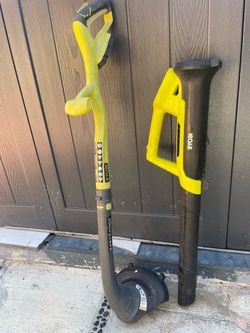 Ryobi Wireless electric trimmer and blower