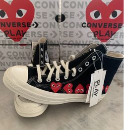 CDG PLAY x Converse High Multi Heart Black size 8.5