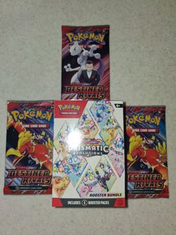 Prismatic evolutions booster bundle destined rivals packs new pokemom