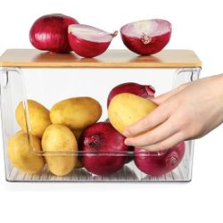 Pantry Organizer and Storage Stackable Kitchen Pantry Basket for Onion, Potato, Vegetable, Produce