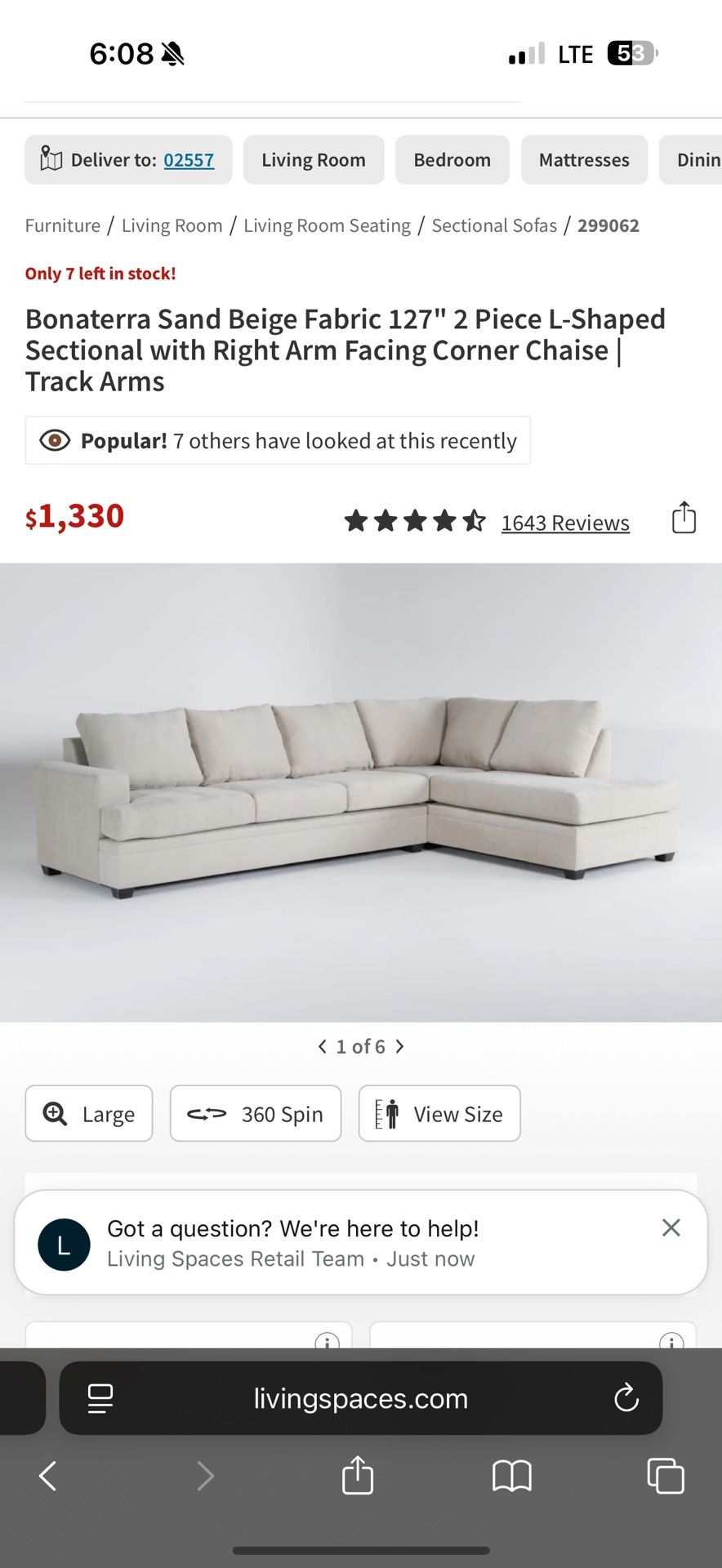 Sectional couch