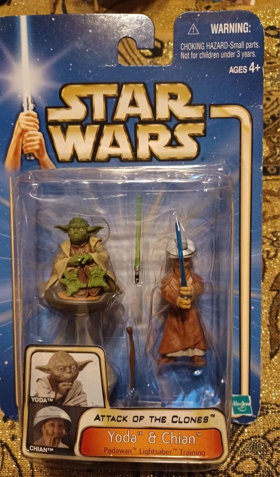 Yoda And Chian Jedi Temple Training Young Padawan Star Wars Figure