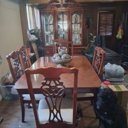 Formal Dining Table And China Cabinet 