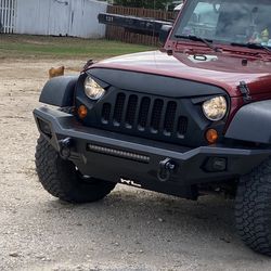 07-18 Jeep JK Bumper W/led Lights +skid plate 