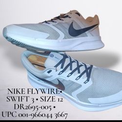 MEN'S NIKE FLYWIRE• SWIFT 3 • SIZE 12 •  RUNNING SNEAKERS • DR2695-005