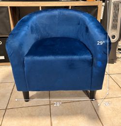 Navy Blue Velvet Accent Chair