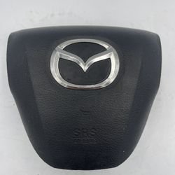 2010-2013 Mazda 3 Driver Left Steering Wheel Bag W/ Mounted Audio Control BLK