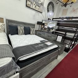 💙🤍 4pc Queen Bedroom Set 💥 Jordan Home Furniture 