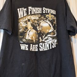 Reebok New Orleans Saints We Finish Strong Shirt Black adult sz M 
Drew Brees