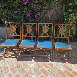 Wooden Antique Folsing Chairs 4