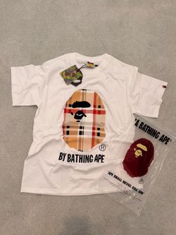 A Bathing Ape Burberry Men’s Size Medium Brand New With Tags And Bag