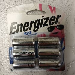 Energizer 123 Lithium Batteries 6-Pack