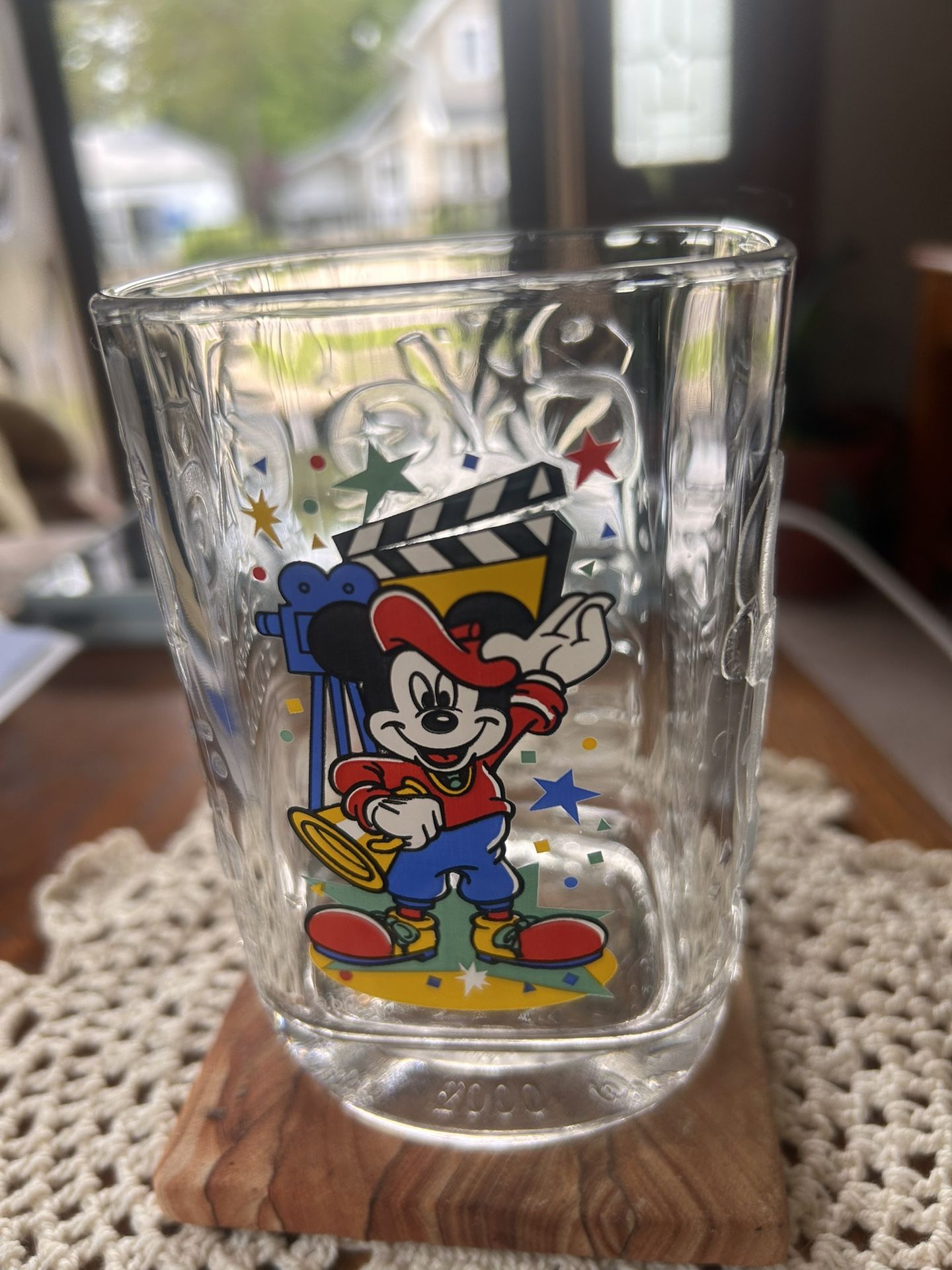 McDonalds Mickey Mouse Glass Walt Disney World Hollywood Studios 2000