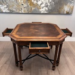 42” Tommy Bahama Island Estate Plantation Brown Samba Game Table w/ 4 Drawers
