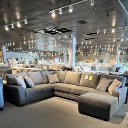 Grey 3PC Chaise Sectional Couch
