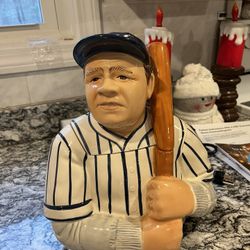 Rare Babe Ruth Cookie Jar Unused Great Cond No Chips No Scratches
