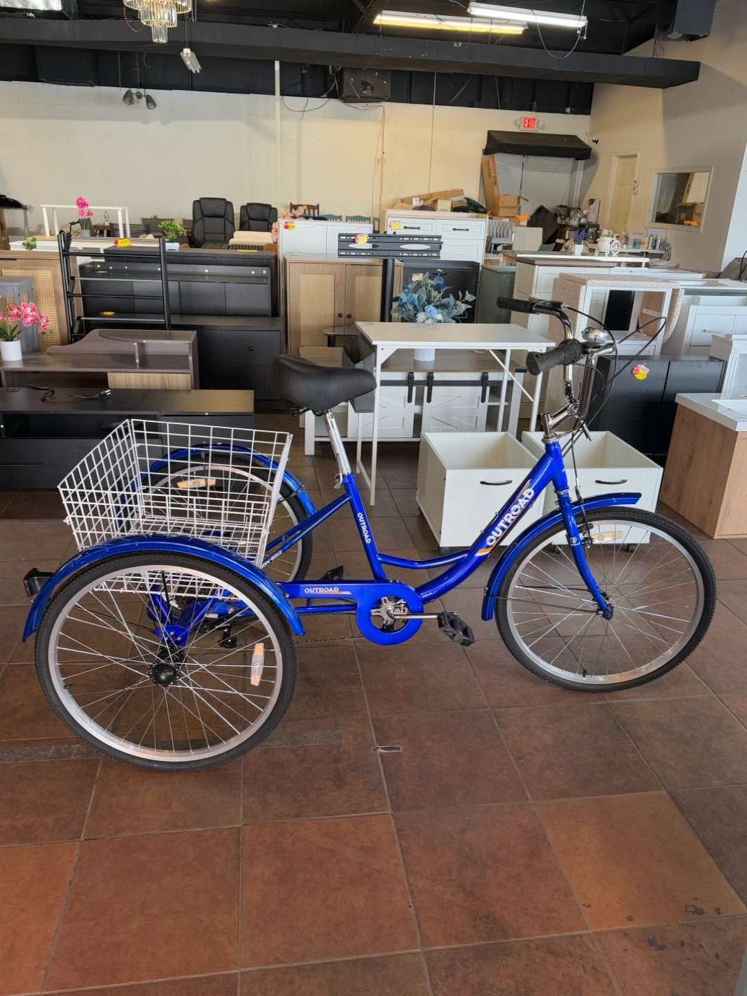 🔥Adult Tricycle, 24/26 inch 7 Speed Cruiser Trike, 3 Wheel Bikes with Large Basket for Seniors, Women, Men, Adult Trikes for Shopping Picnic Outdoor