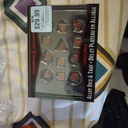 Dungeons & Dragons Alloy Dice And Tray