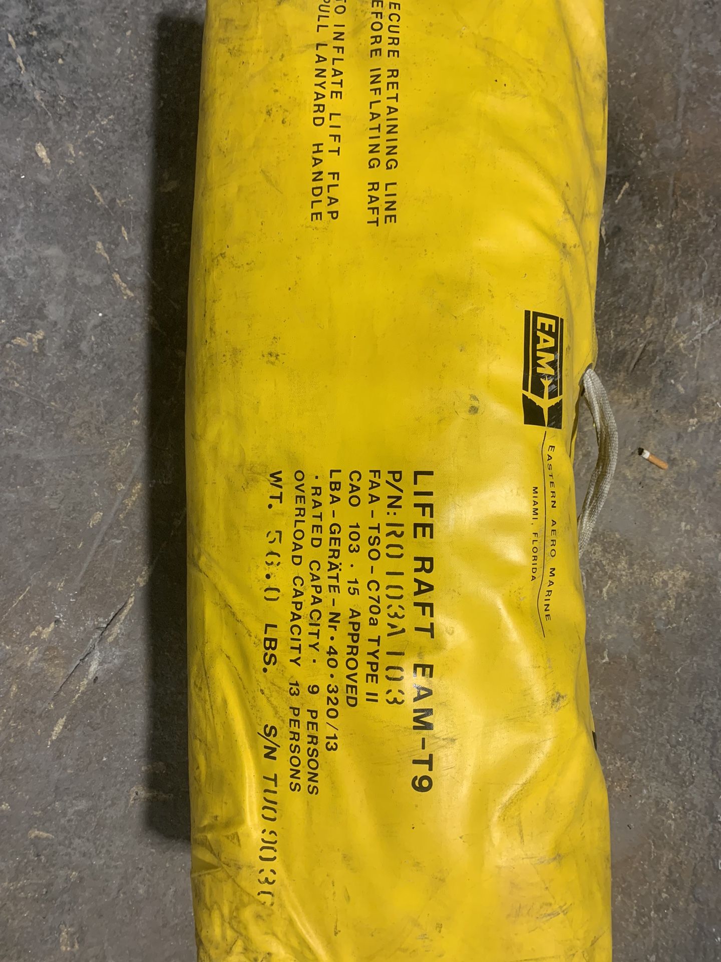 Eastern Aero Marine Aircraft Life Raft (EAM-T9)