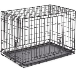 2 Door Folding Dog Crate New World Newly Enhanced 30” Length x 19” Width x 21 Height , Black