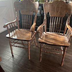 Solid wood dining chairs