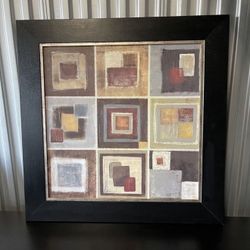Contemporary Art Square Print Painting With Frame