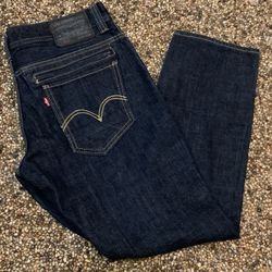 Levi's 511 Denim Slim Fit Boys Dark Blue Jeans Size 34/29 