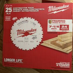  Milwaukee 7-1/4inch 24T Worm Drive Framing Contractor Pack (25PK