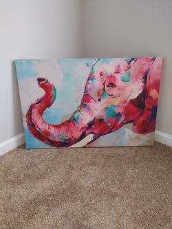 Canvas Elephant Painting